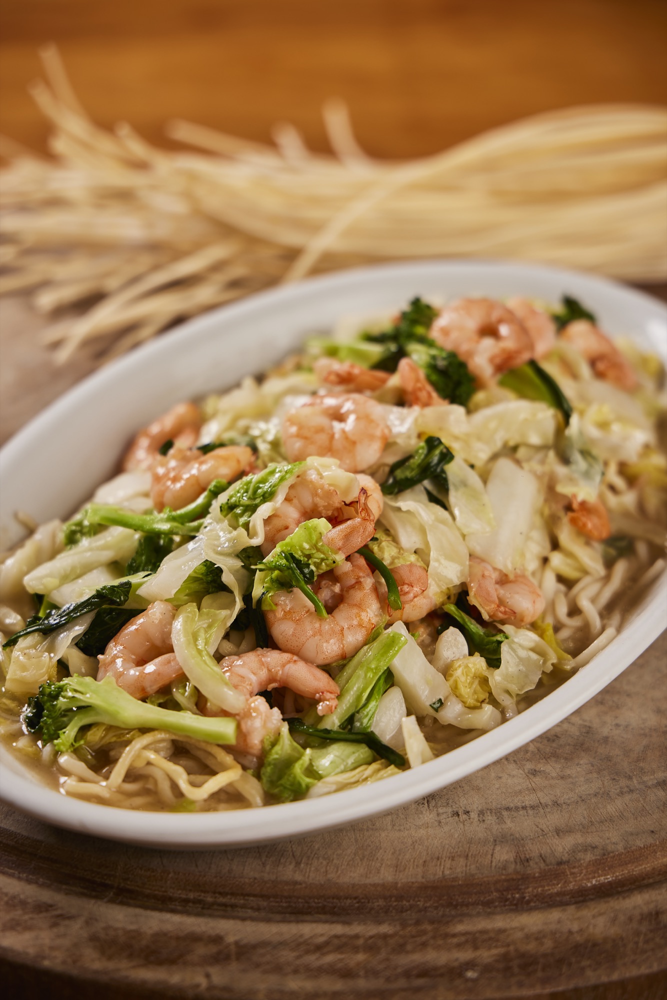 Macarrão com camarãozinho