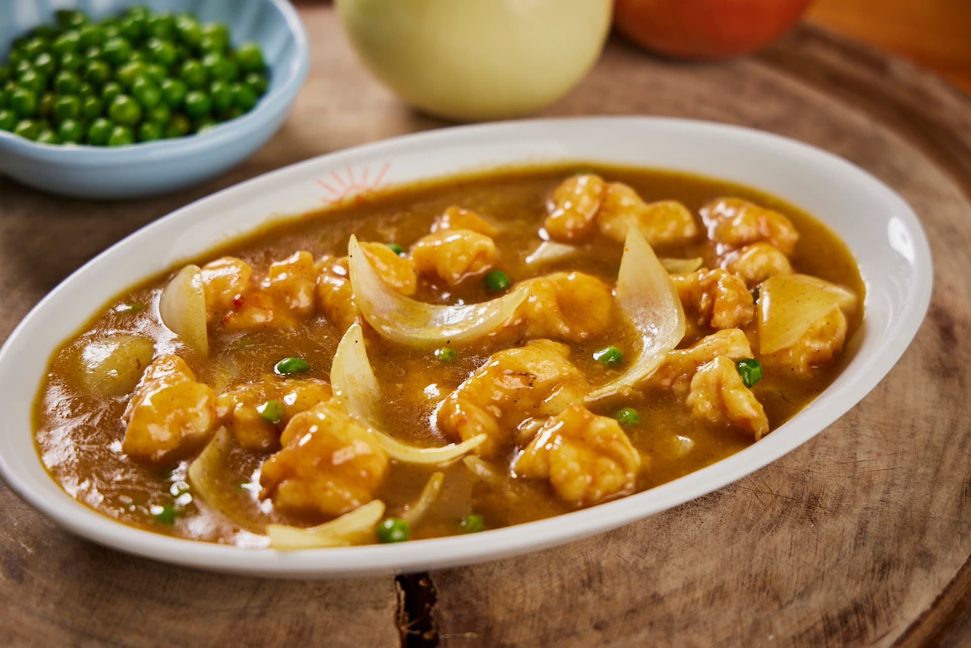 Camarão com curry